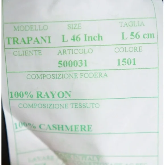 Today's Man‎ Cashmere Blazer Dark Green Cashmere Jacket 46 L Trapani